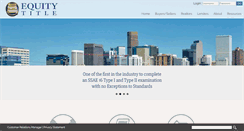 Desktop Screenshot of equitycol.com